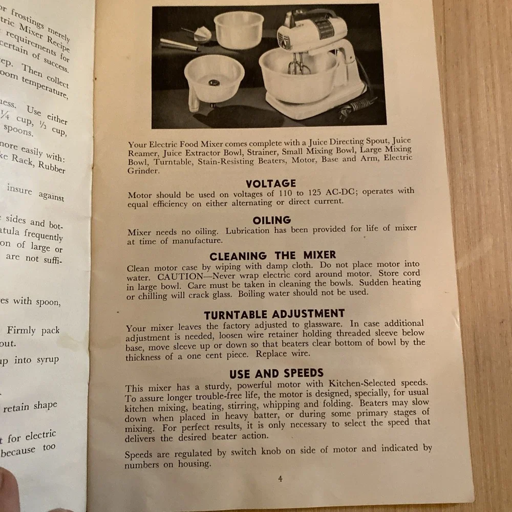 Montgomery Ward Food‎ Mixer Instructions Recipe Book Booklet Cookbook 1950